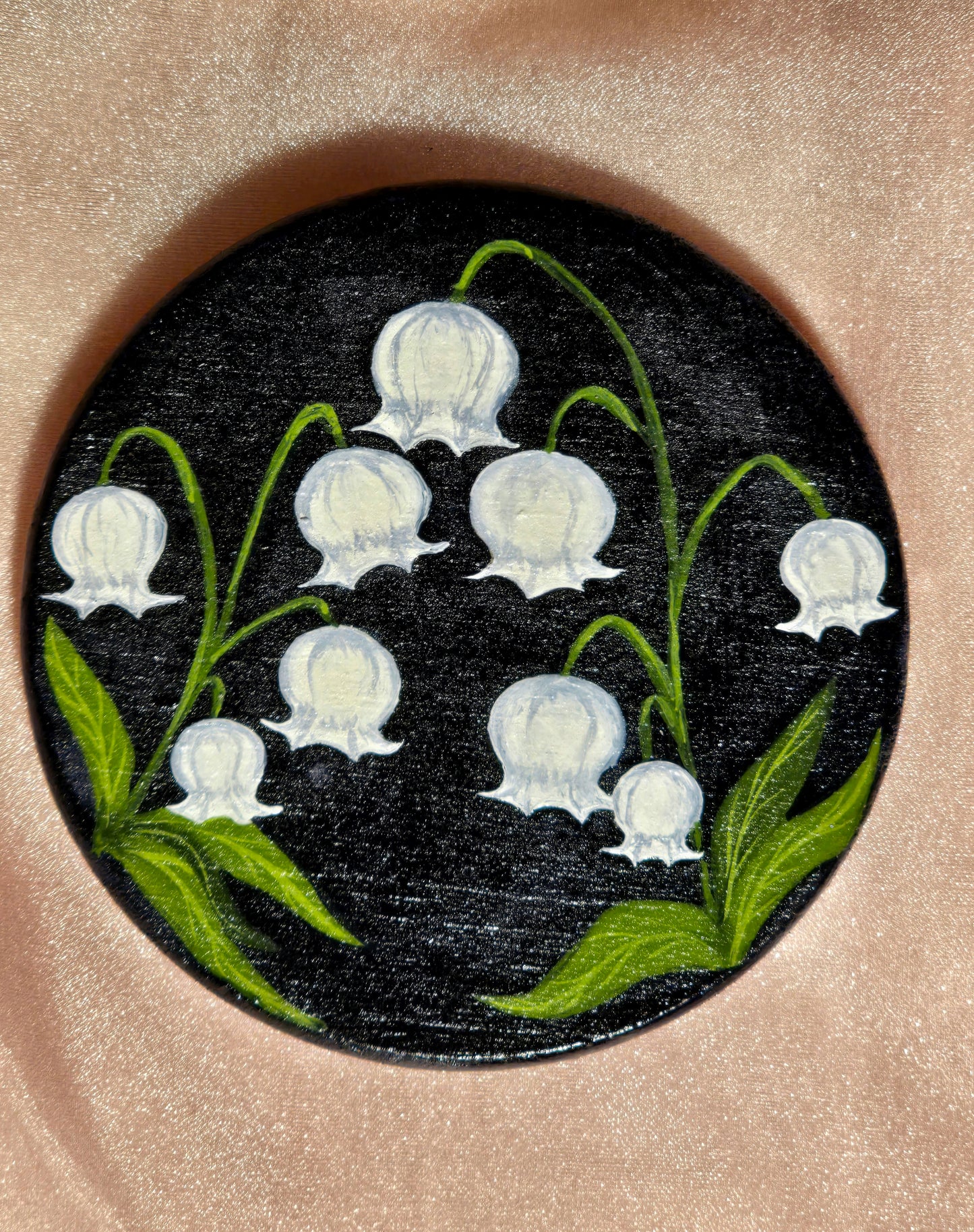"Moonlight Bell" Hand-Painted Coasters