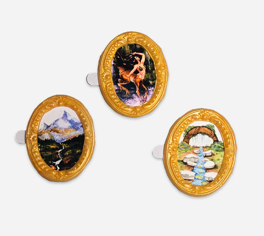 Mini Wax Frame Art – Set of 3 (Oval)