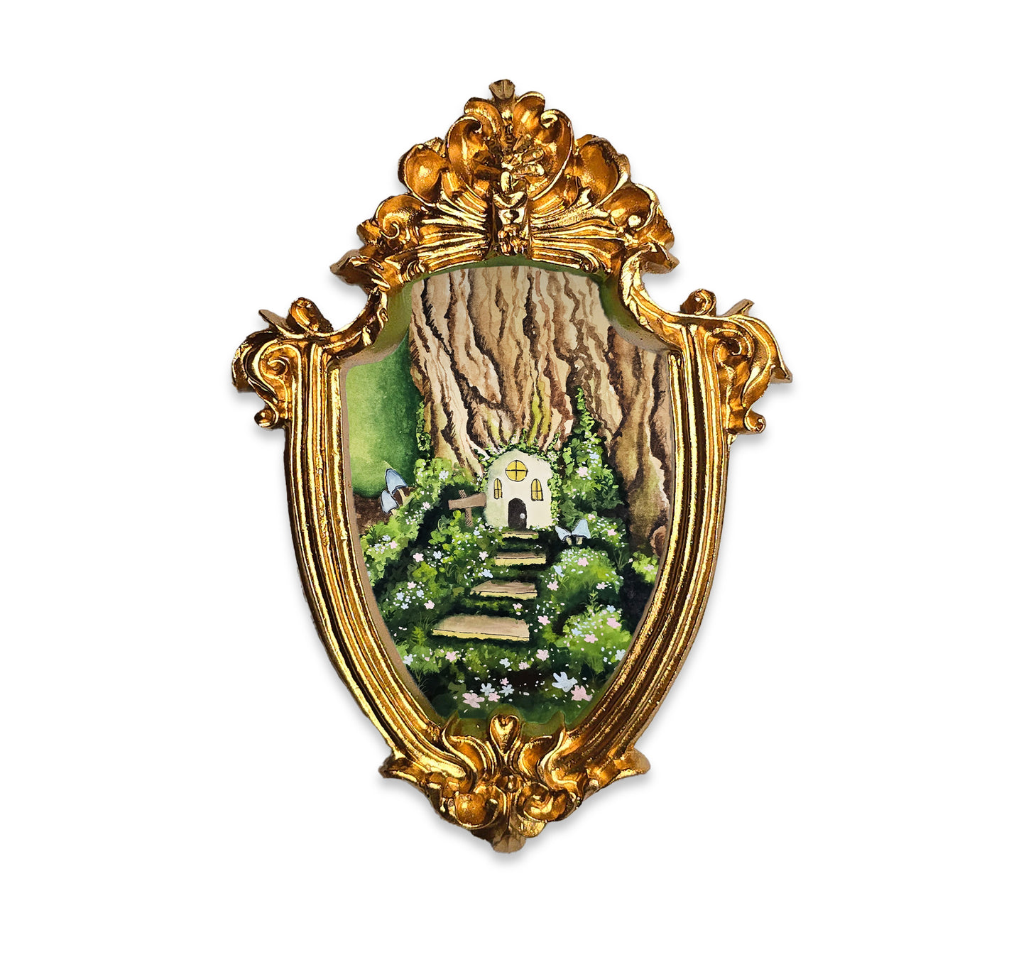 Palm Size Fairy Hidden Home Art Print (Wall Ready)