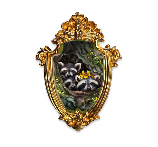 Palm Size Peekaboo Art Print (Wall Ready)