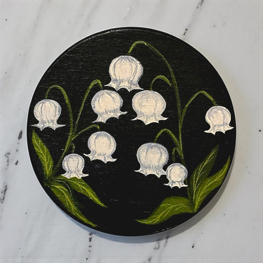 "Moonlight Bell" Hand-Painted Coasters