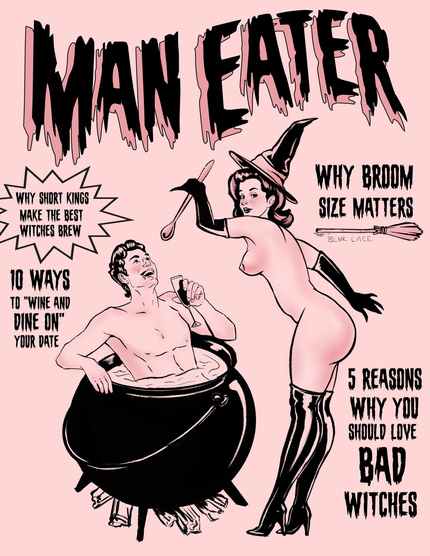 "Man Eater" Pinup Illustration Art Print