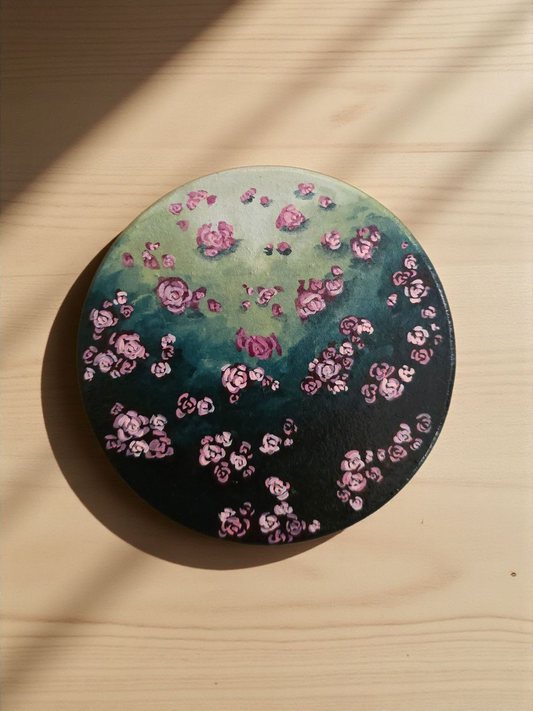 "Rose Garden" Hand-Painted Coasters