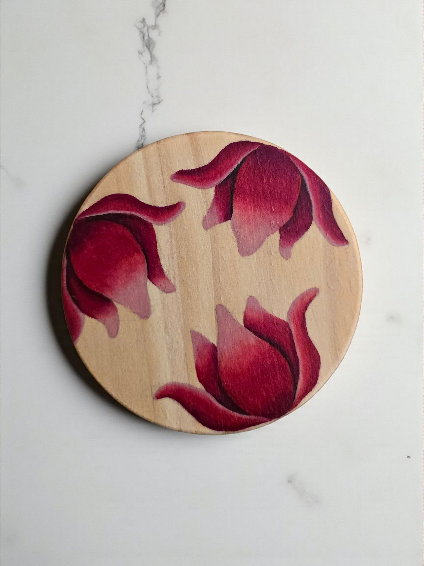 "Flower" Hand-Painted Coasters