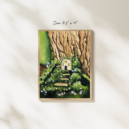 Hidden Fairy Home Wall Art Print