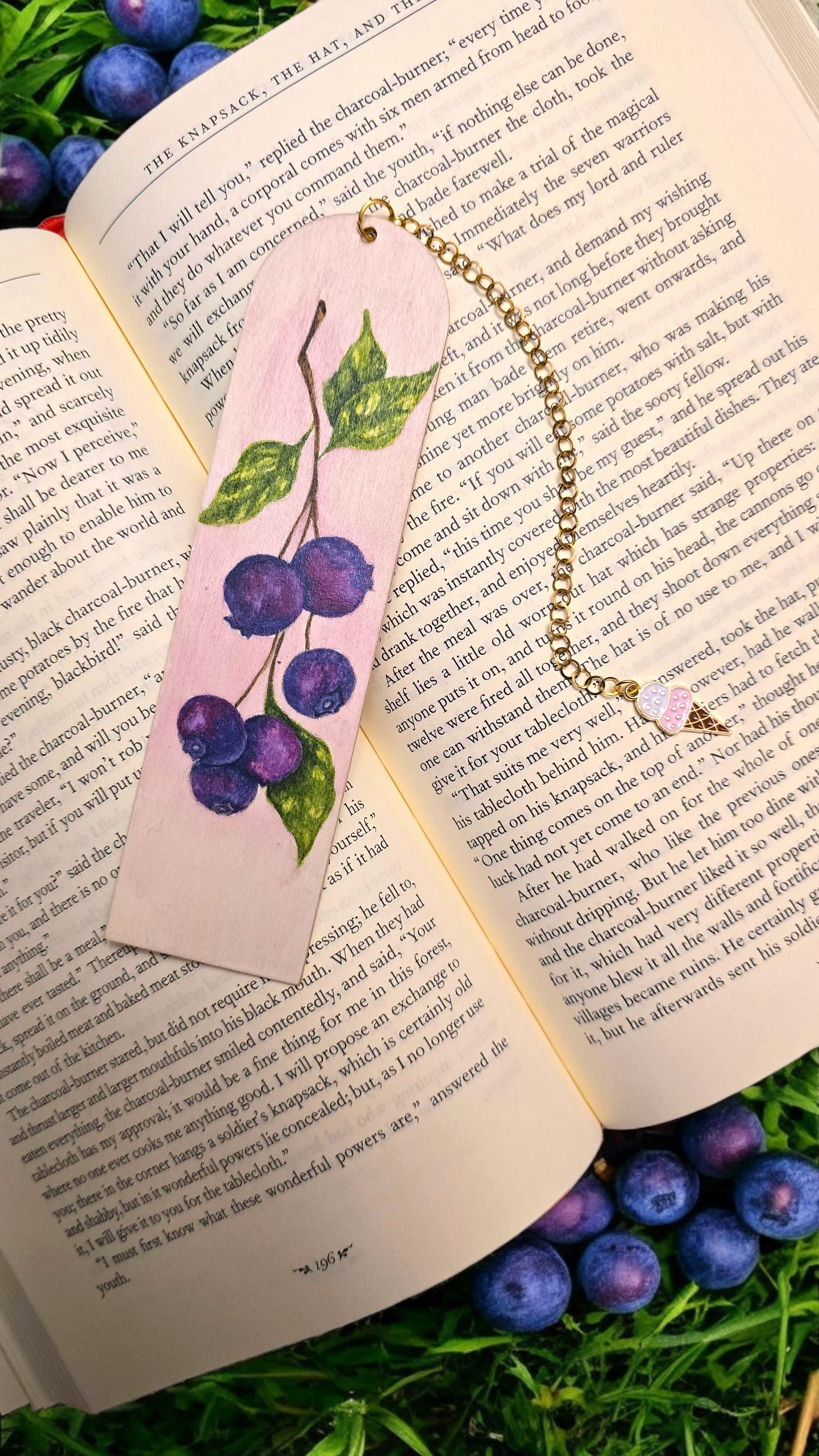 "Midnight Berries" Miniature Art Bookmark