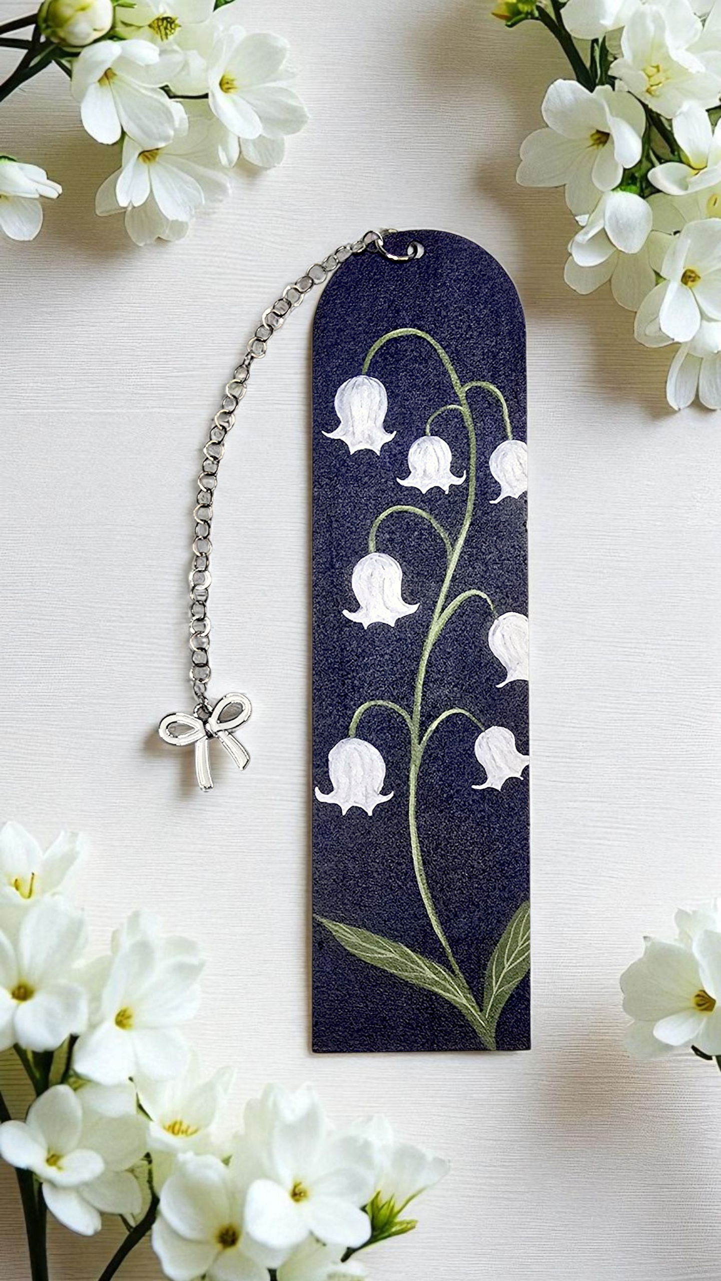 "Moonlight Bell" Miniature Art Bookmark