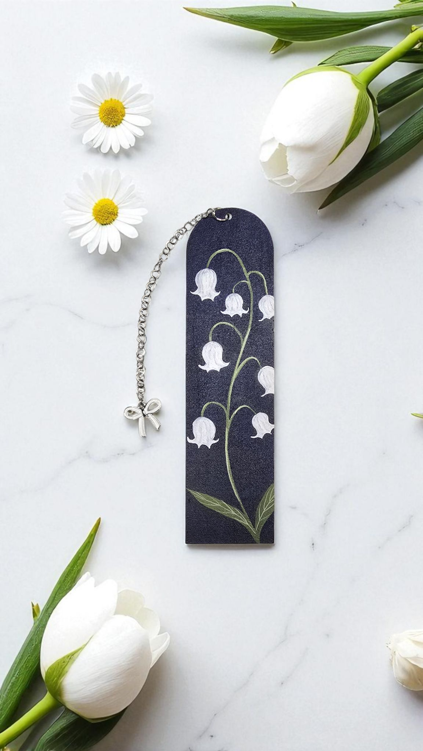 "Moonlight Bell" Miniature Art Bookmark