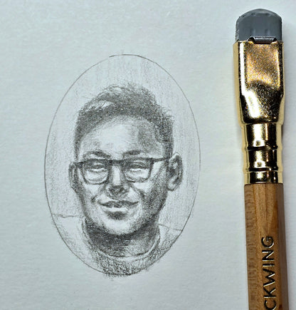 Petite Custom Mini Drawn Black and White Portrait