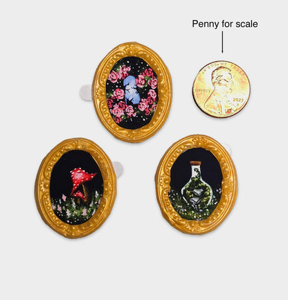 Mini Wax Frame Art – Set of 3 (Oval)