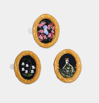 Mini Wax Frame Art – Set of 3 (Oval)