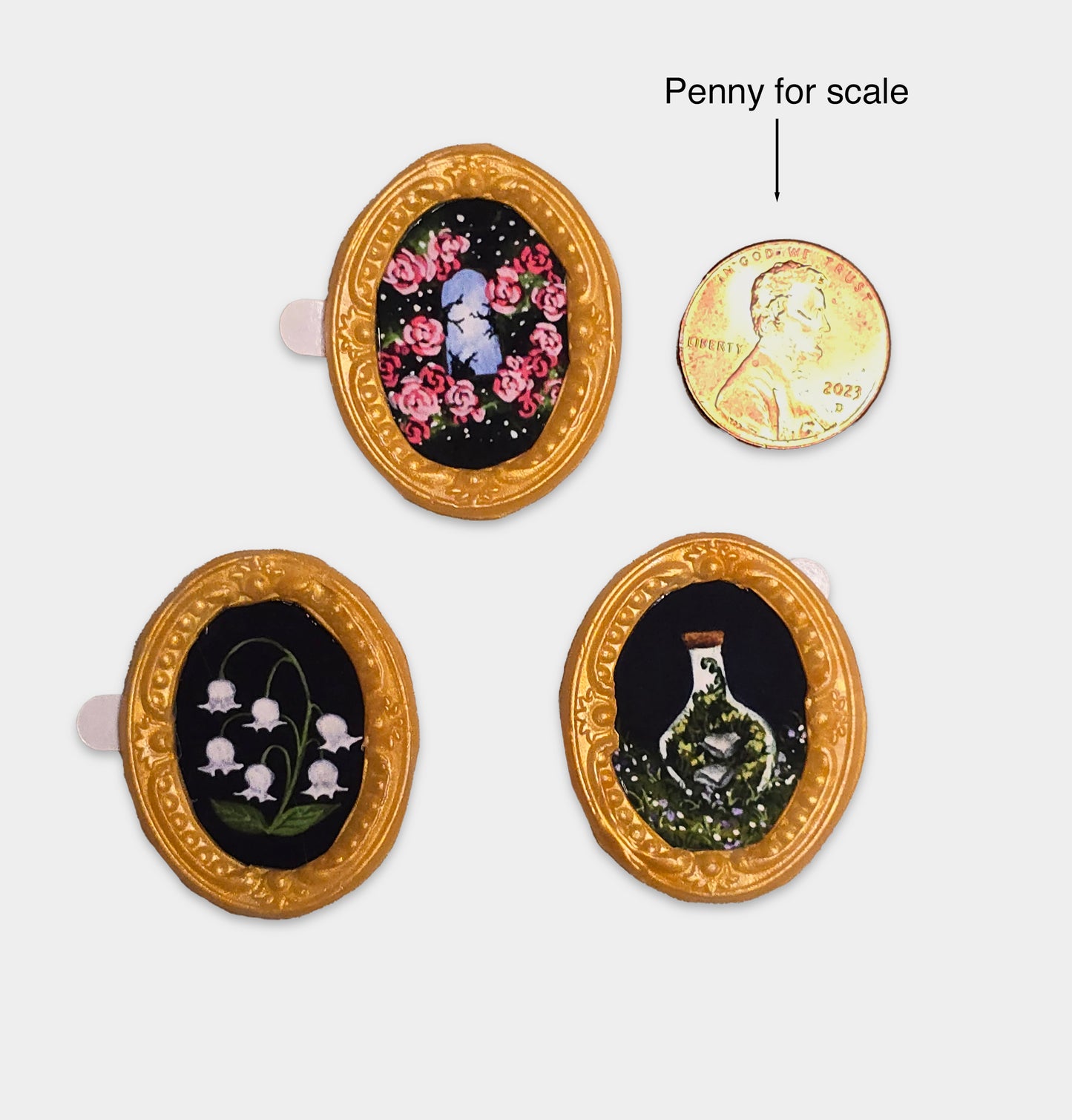 Mini Wax Frame Art – Set of 3 (Oval)