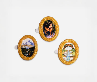 Mini Wax Frame Art – Set of 3 (Oval)