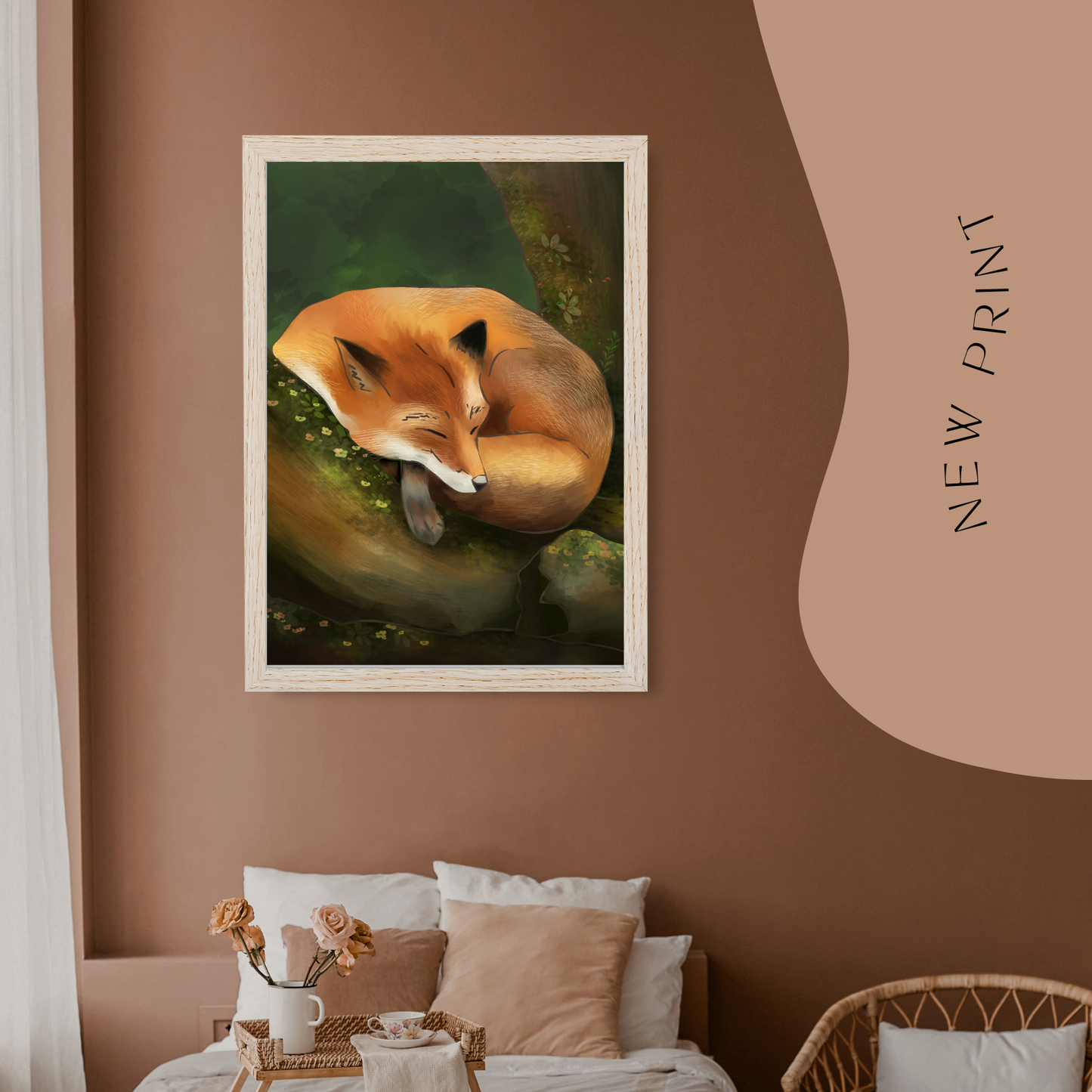 Sleeping Fox Art Print