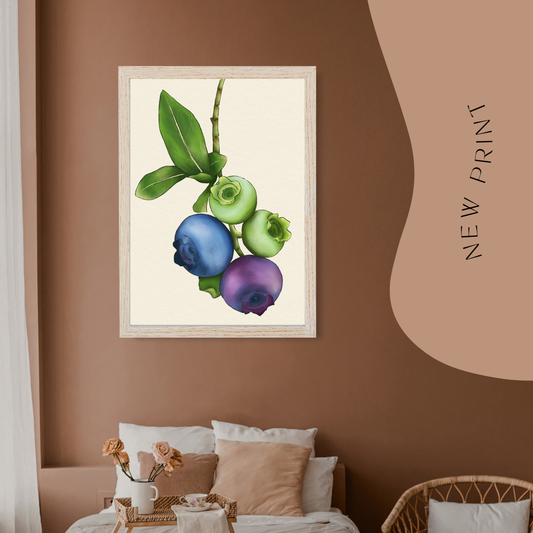 The life of a blueberry Art Print