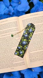 "Where Blue Flowers Dream" Miniature Art Bookmark