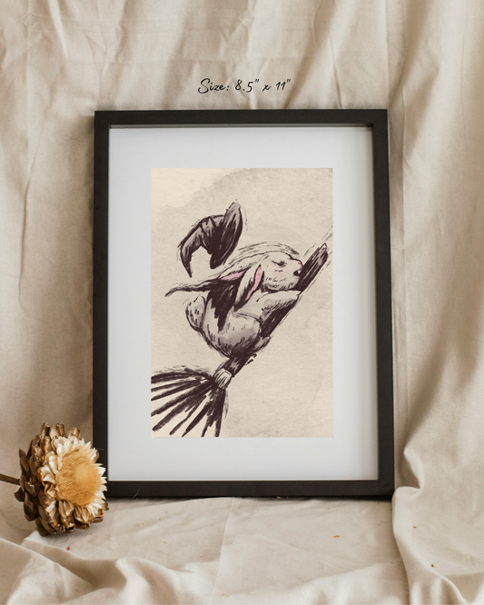 Witch Bunny Art Print