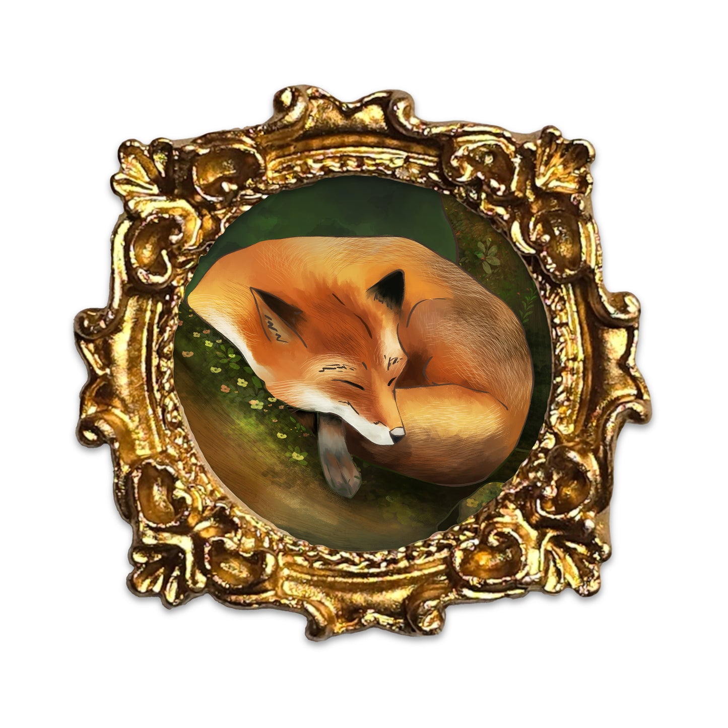 Petite Sleeping Fox Fine Art Print Frame
