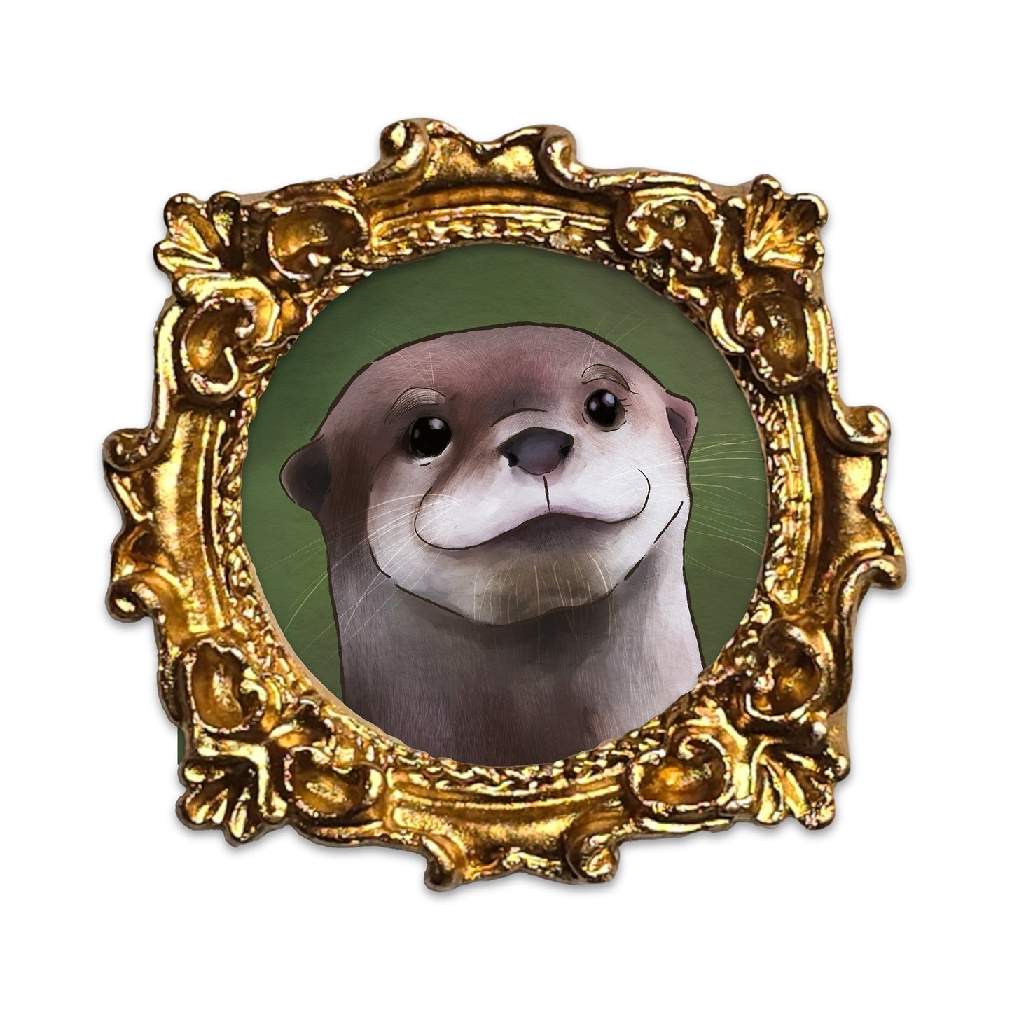 Petite Otter be a better day Fine Art Print Frame