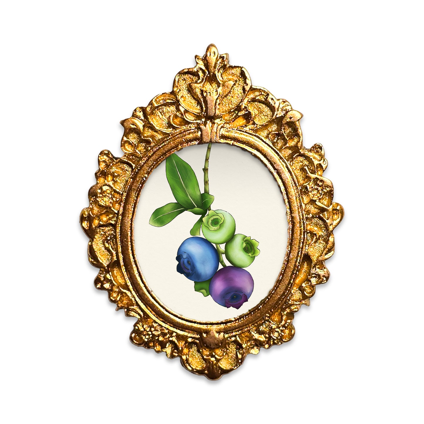 Petite The life of a blueberry Fine Art Print Frame