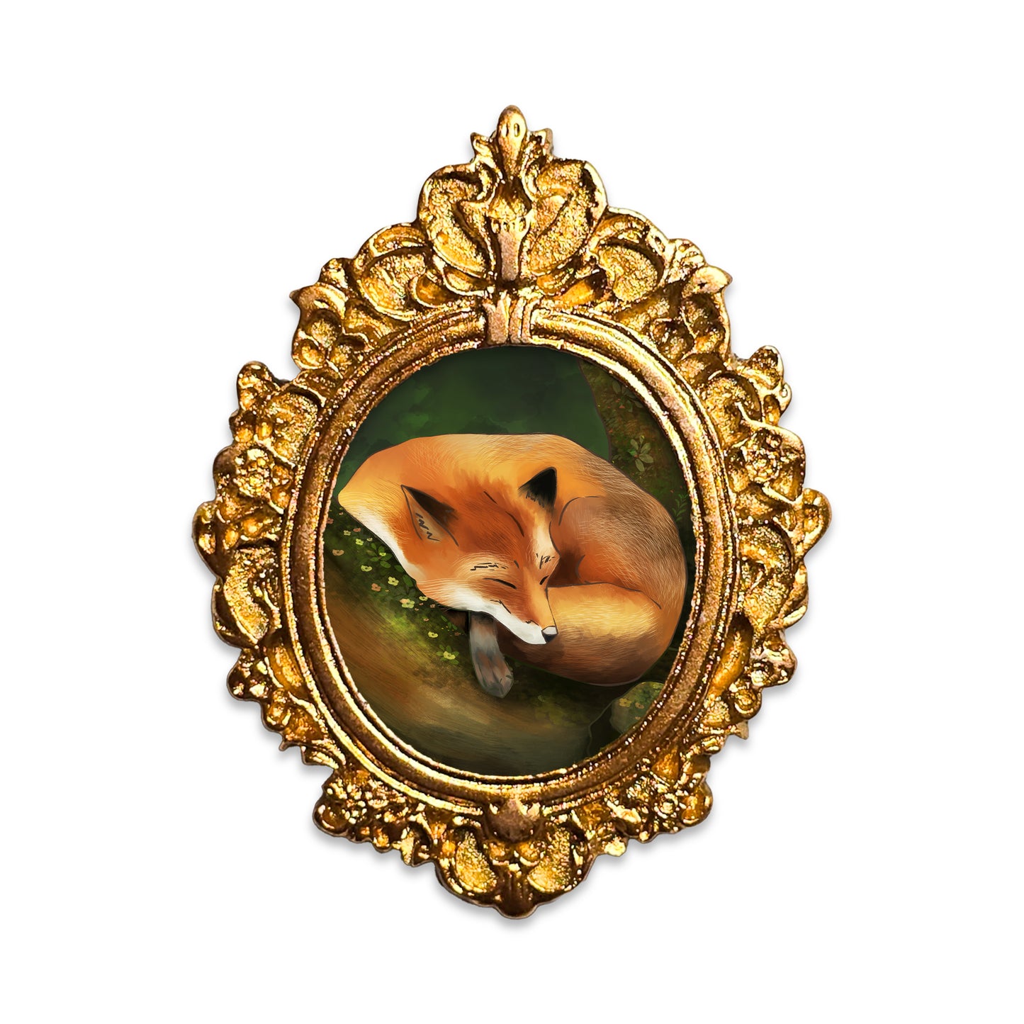 Petite Sleeping Fox Fine Art Print Frame