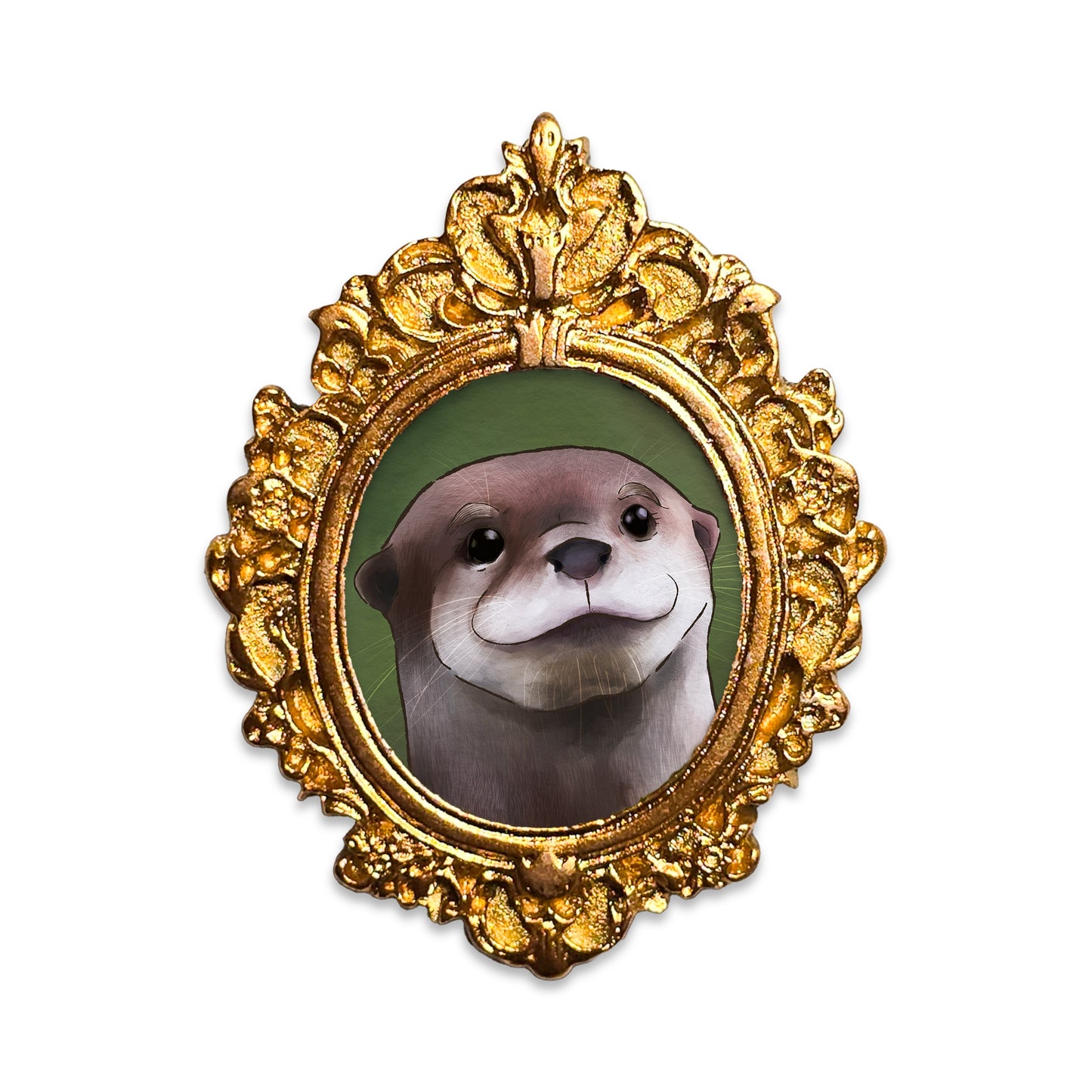 Petite Otter be a better day Fine Art Print Frame