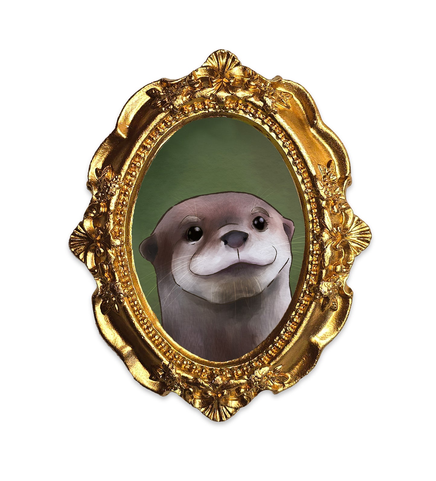 Palm Size Otter be a better day Art Print (Wall Ready)