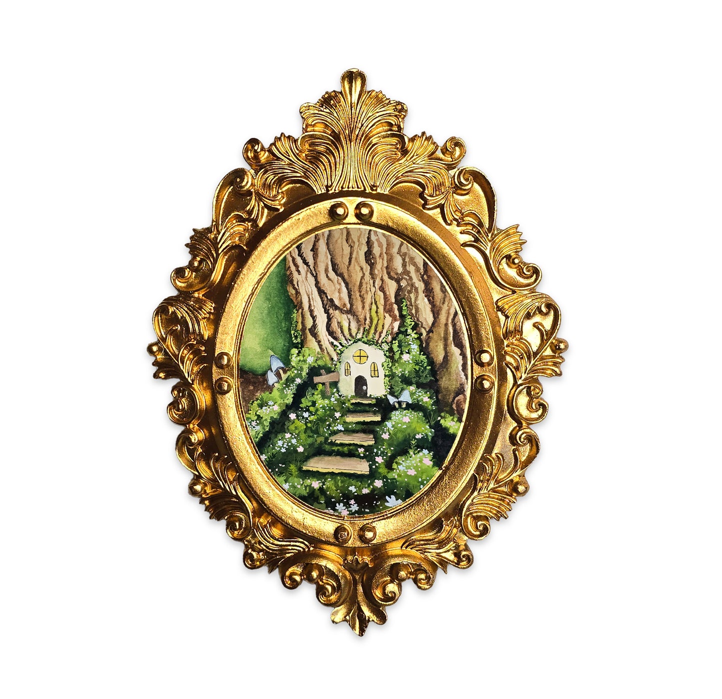 Palm Size Fairy Hidden Home Art Print (Wall Ready)