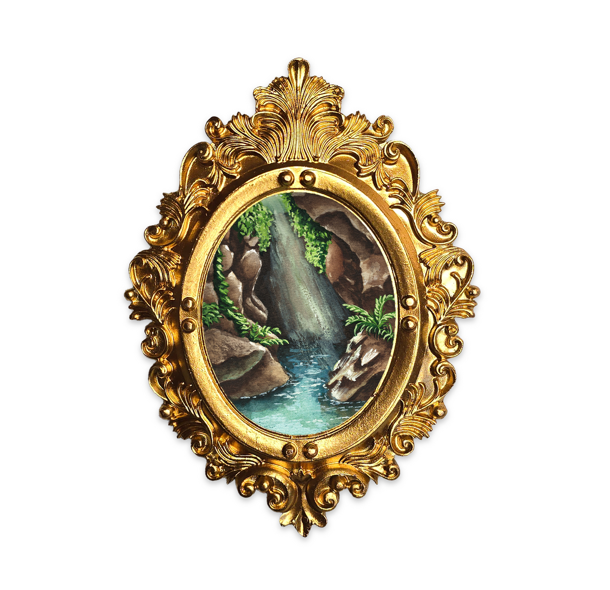 Palm Size Water Cave Art Print (Wall Ready)