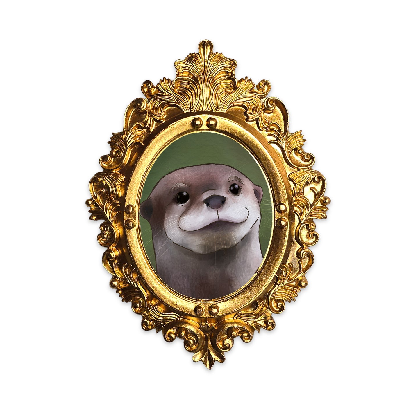 Palm Size Otter be a better day Art Print (Wall Ready)