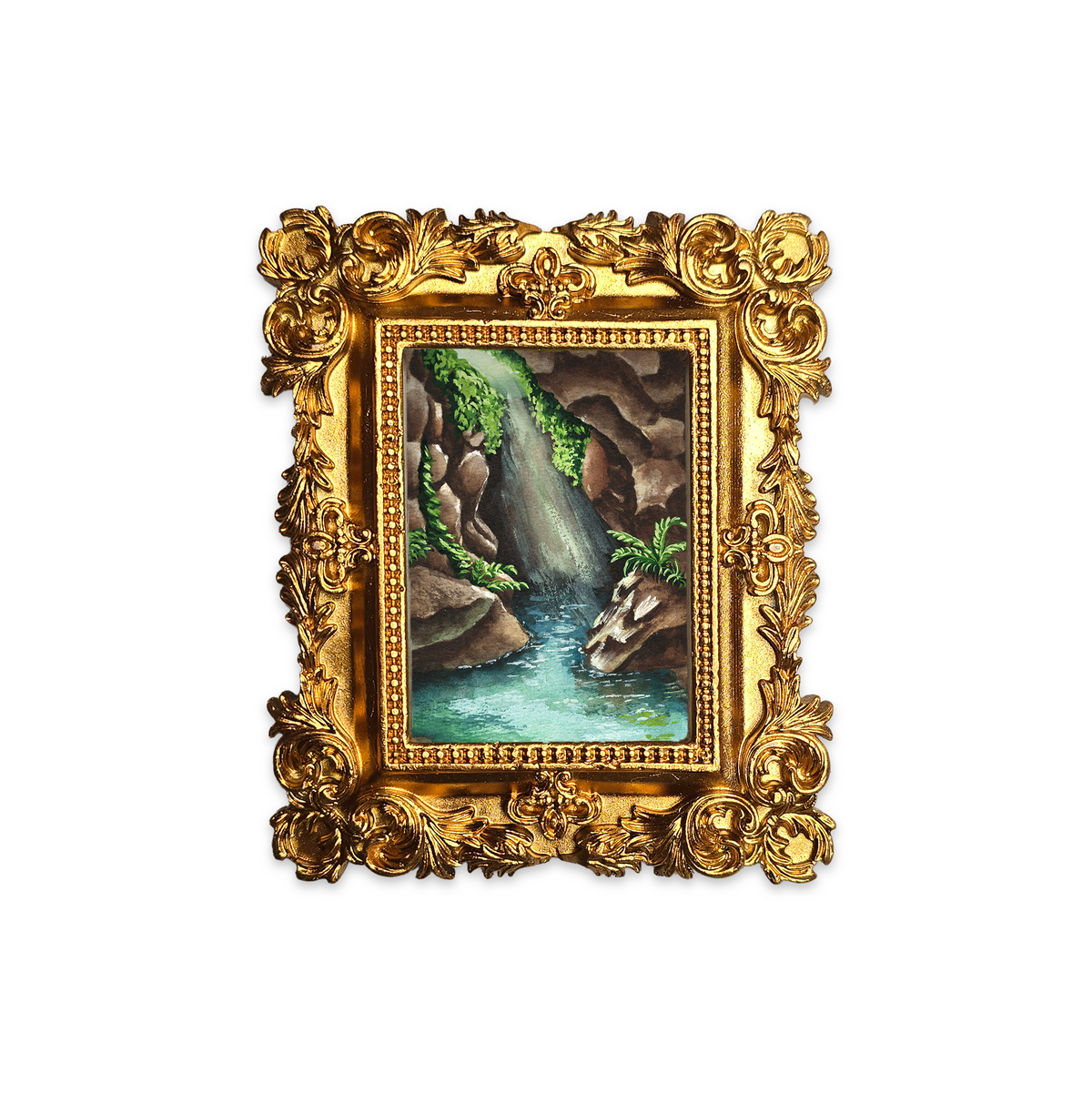 Palm Size Water Cave Art Print (Wall Ready)