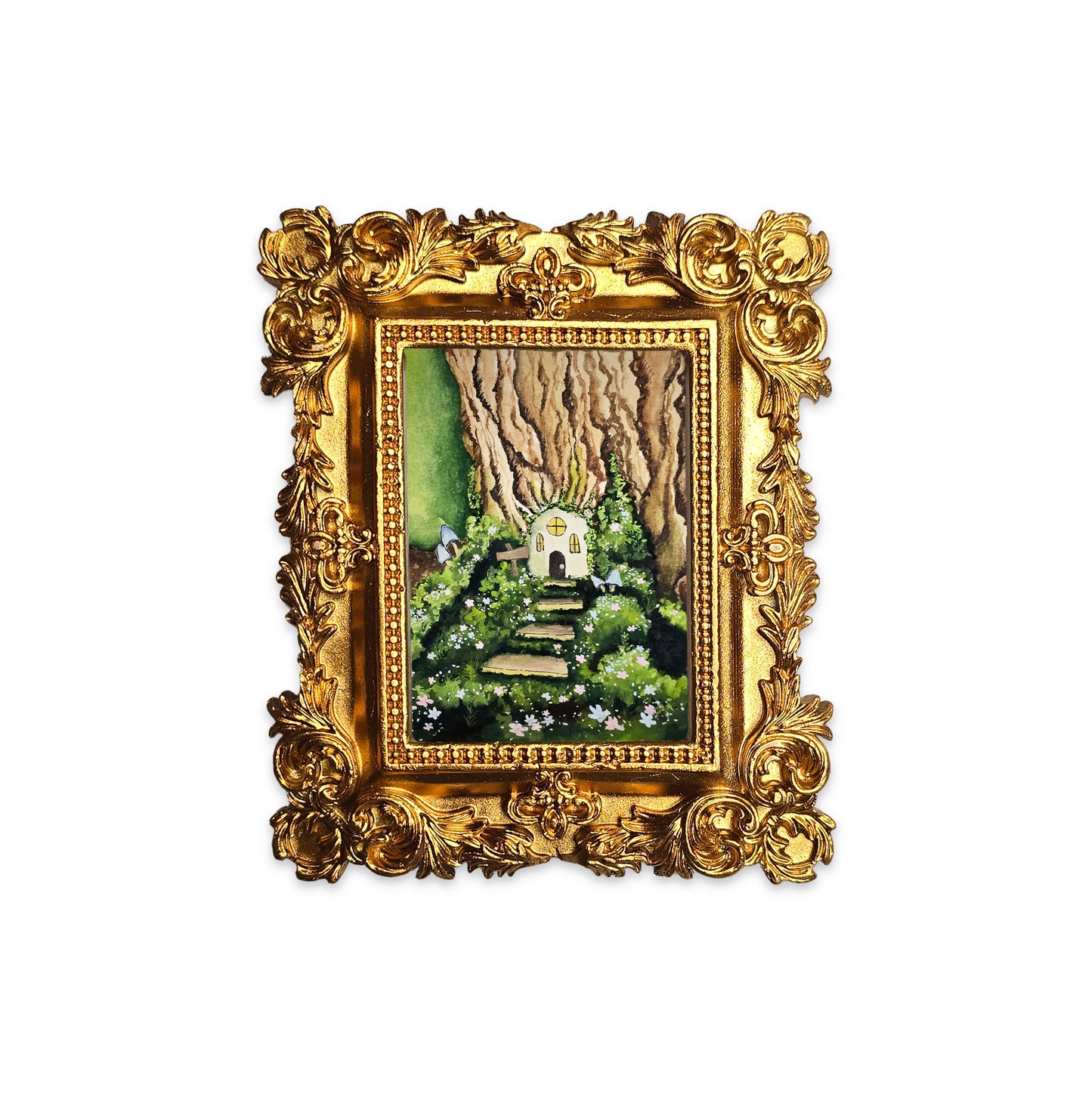 Palm Size Fairy Hidden Home Art Print (Wall Ready)