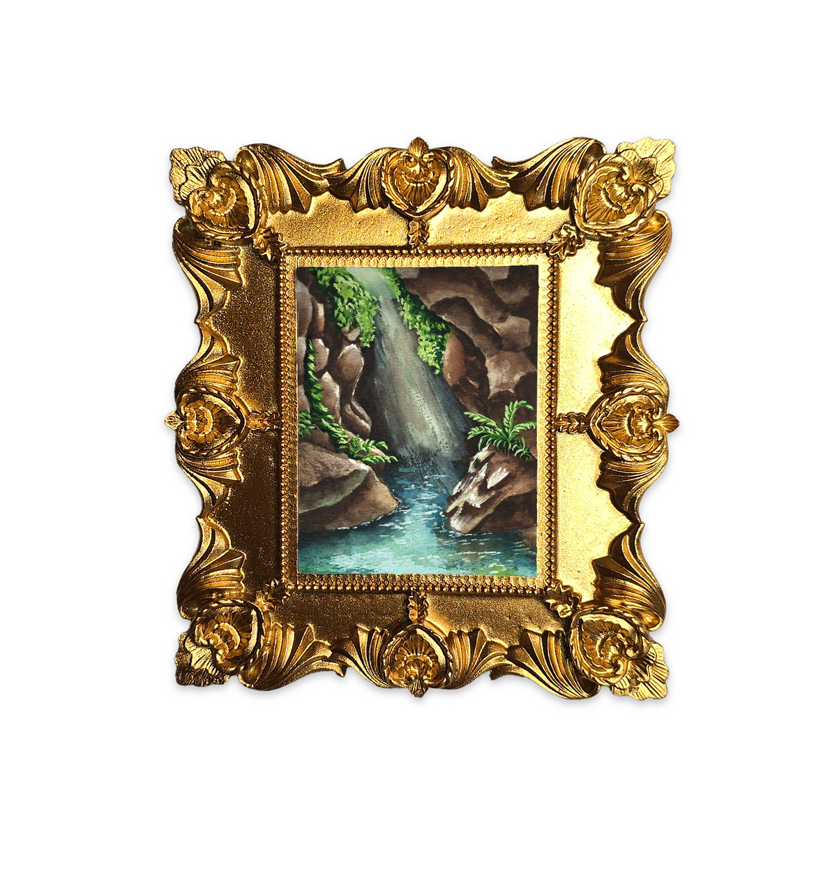 Palm Size Water Cave Art Print (Wall Ready)