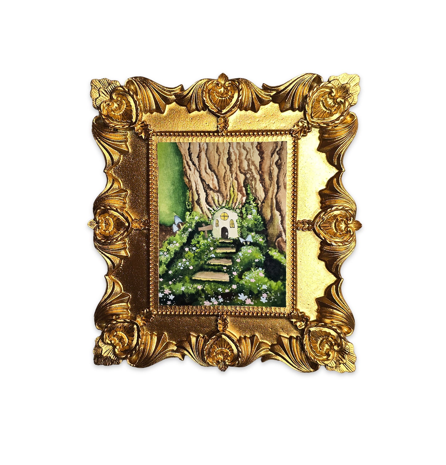 Palm Size Fairy Hidden Home Art Print (Wall Ready)