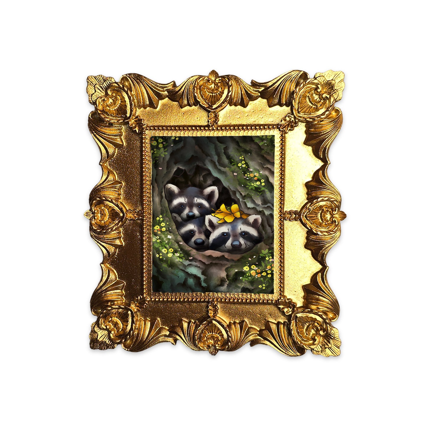Palm Size Peekaboo Art Print (Wall Ready)