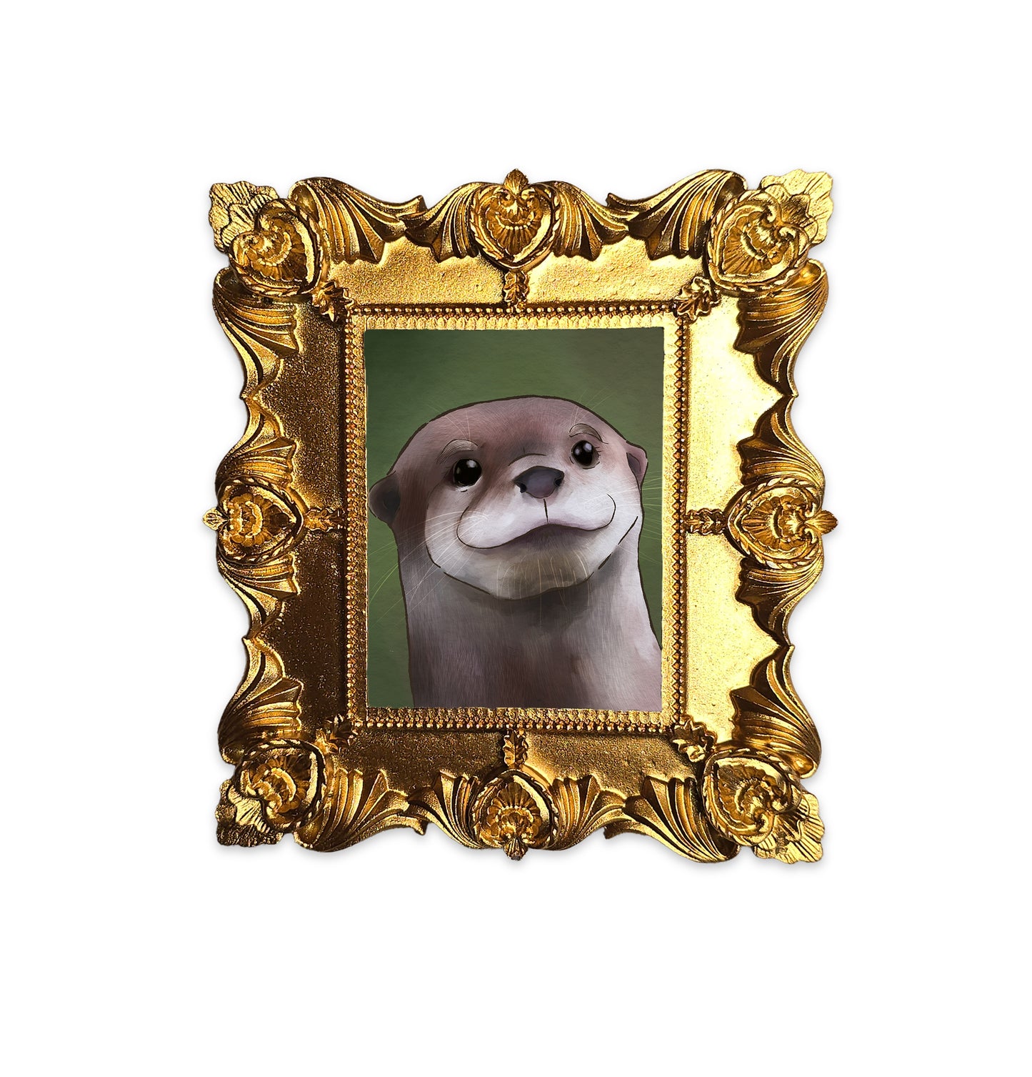 Palm Size Otter be a better day Art Print (Wall Ready)