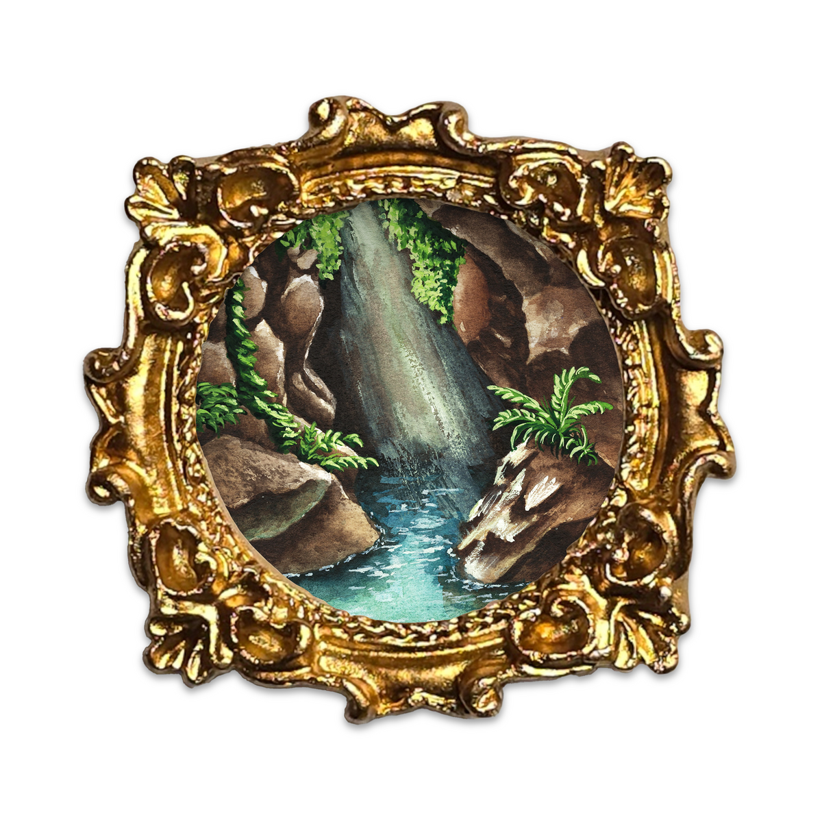 Petite Water Cave Art Print Frame