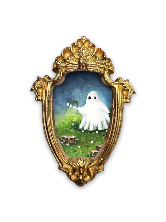 Petite Little Ghost Art Print Frame