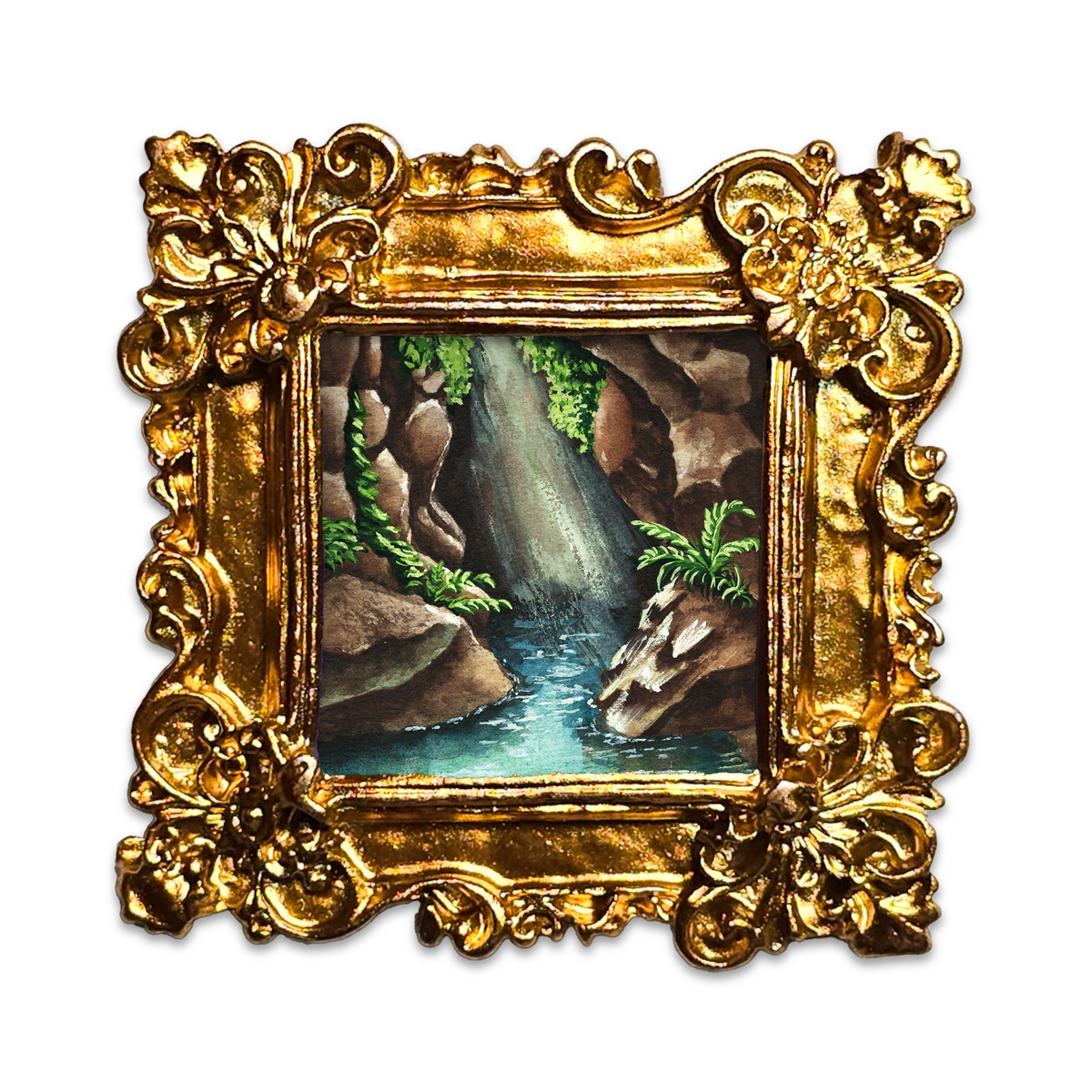 Petite Water Cave Art Print Frame