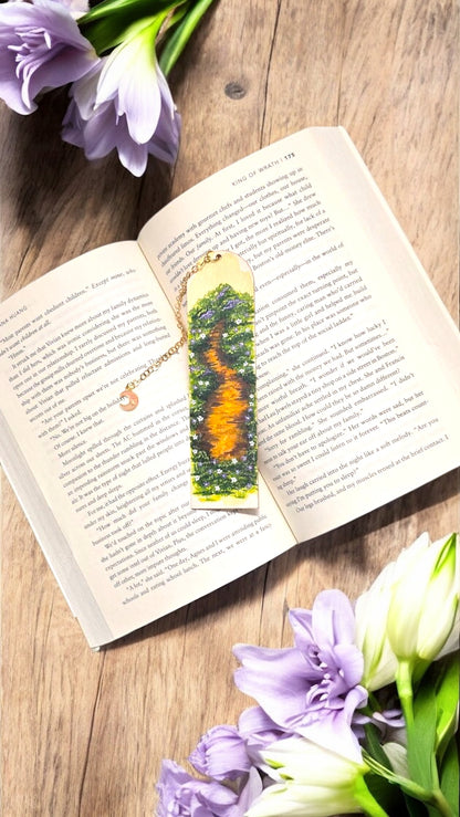 "Fairy Trail (Lilac)" Miniature Art Bookmark