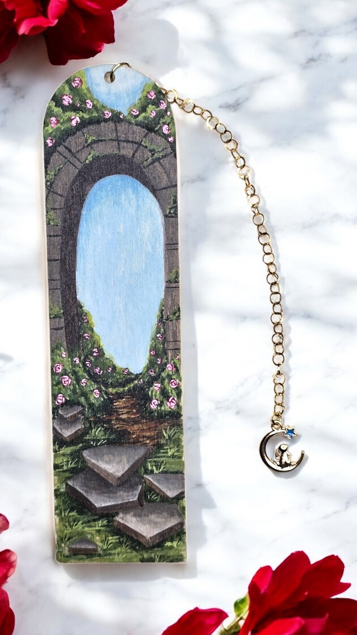 "First Page to a New World" Miniature Art Bookmark