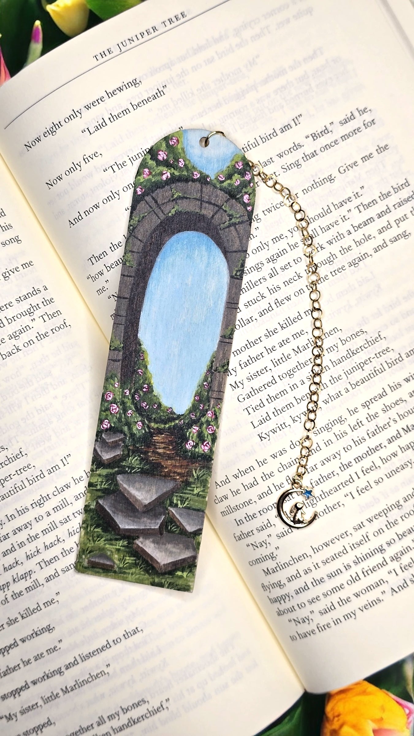 "First Page to a New World" Miniature Art Bookmark