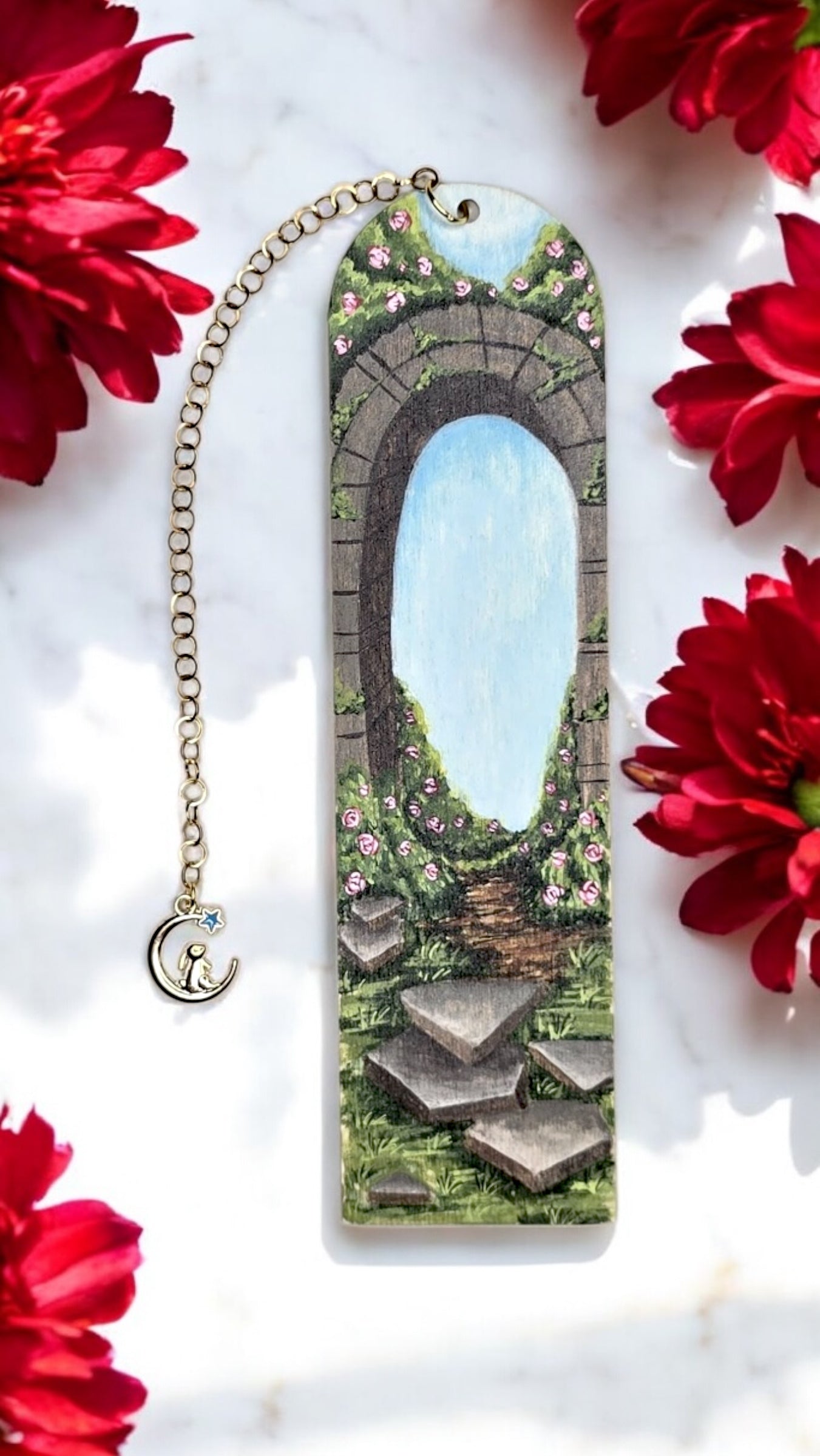 "First Page to a New World" Miniature Art Bookmark