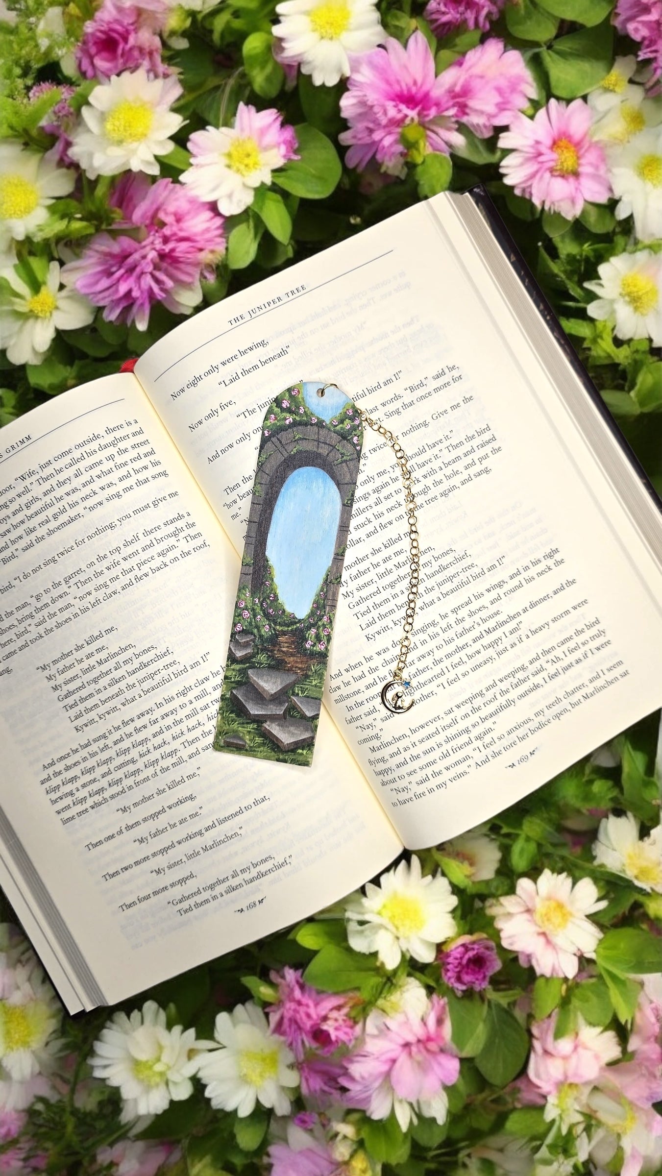 "First Page to a New World" Miniature Art Bookmark