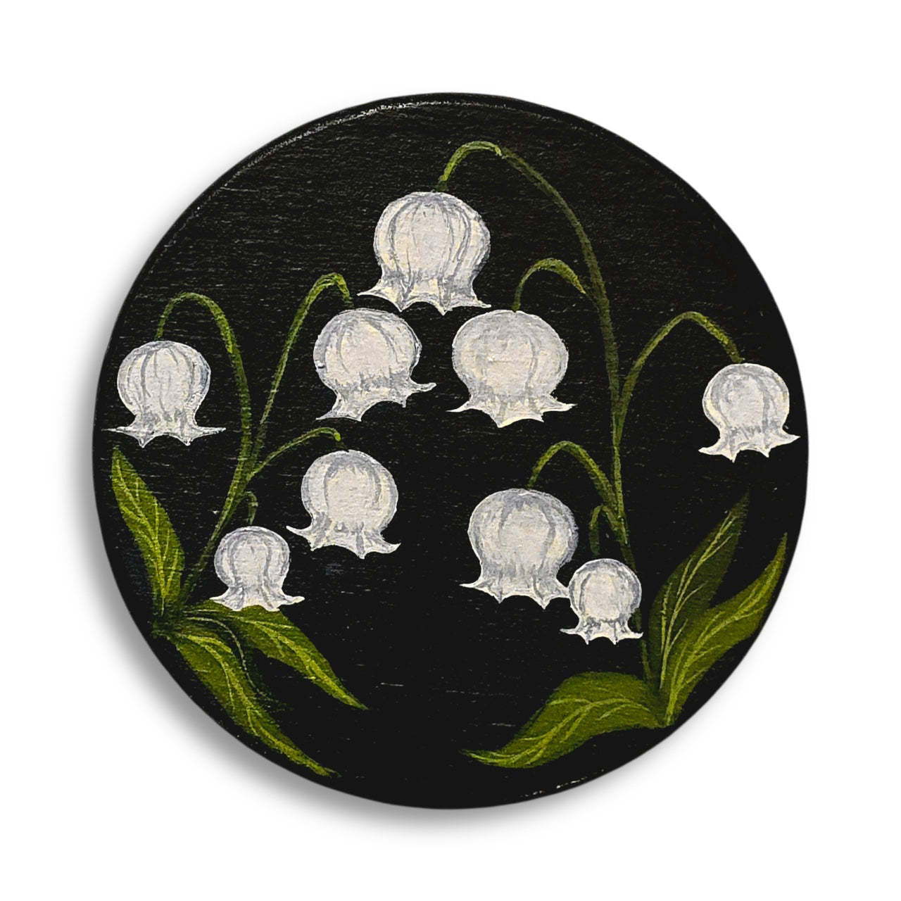 "Moonlight Bell" Hand-Painted Coasters