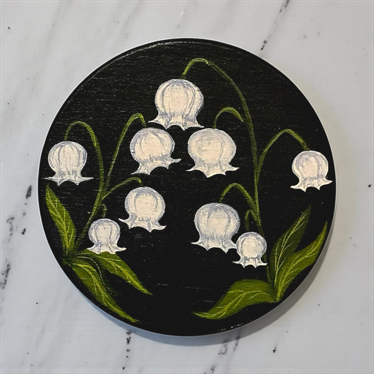 "Moonlight Bell" Hand-Painted Coasters