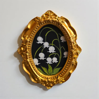 Palm Size Framed Lily of the Valley (Wall Ready)