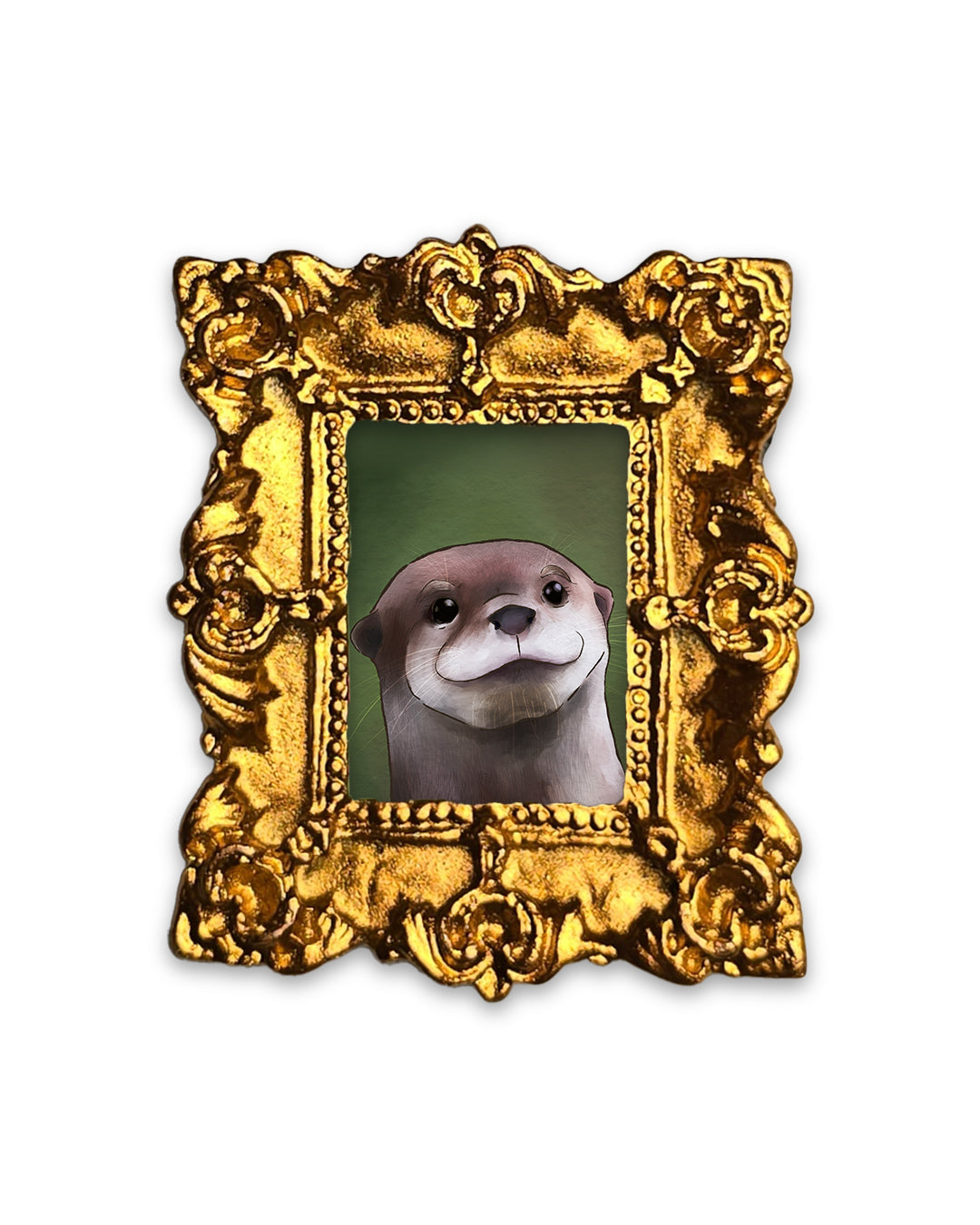Petite Otter be a better day Fine Art Print Frame