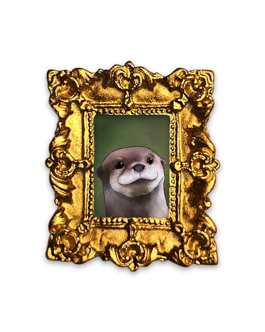 Petite Otter be a better day Fine Art Print Frame