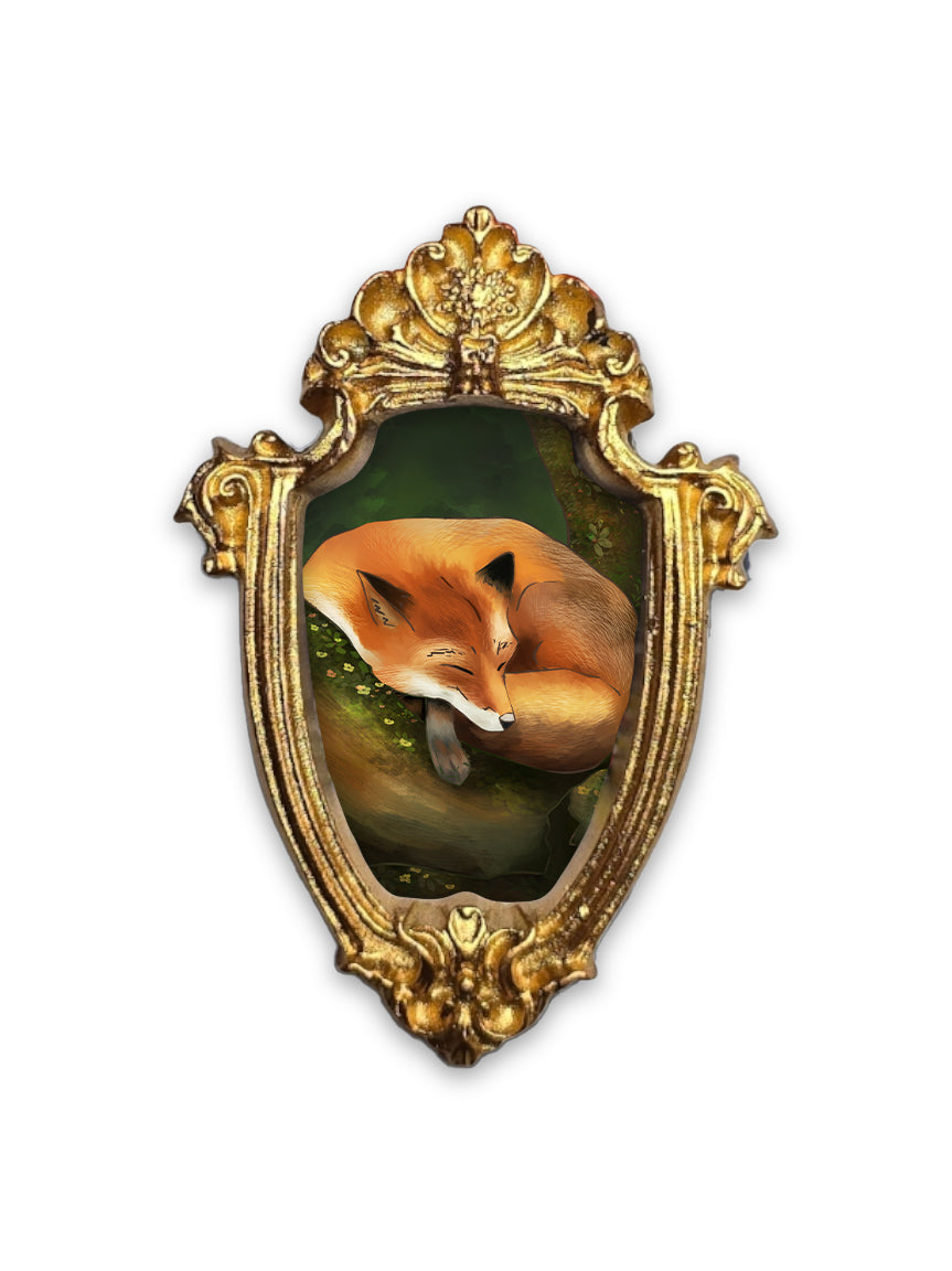 Petite Sleeping Fox Fine Art Print Frame